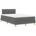 Pat boxspring cu saltea Gri închis 120 x 200 cm țesătură - WALTI WALTI
