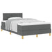 Pat boxspring cu saltea Gri închis 120 x 200 cm țesătură - WALTI WALTI