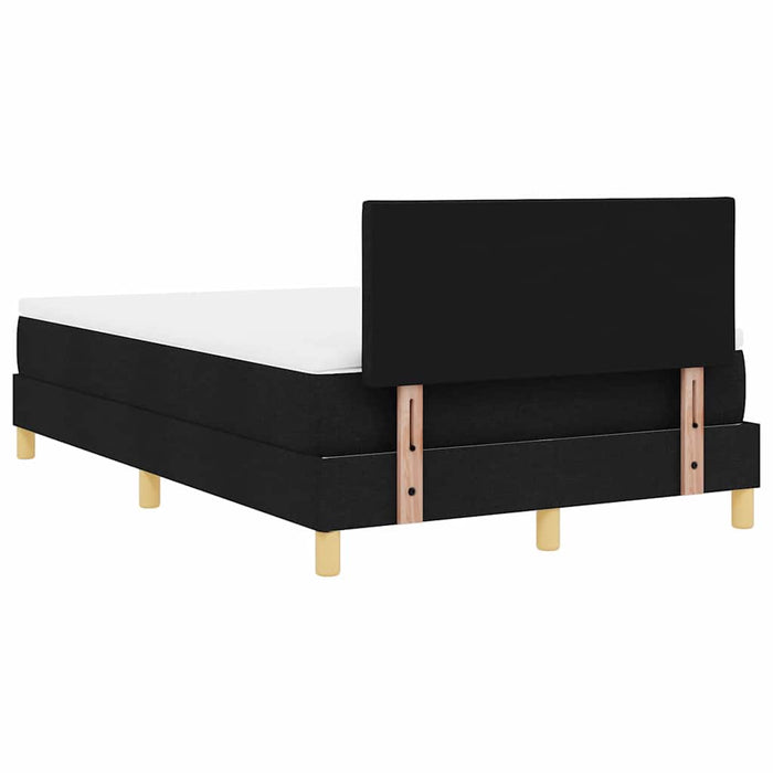 Pat cu arcuri cu saltea Negru 120 x 200 cm țesătură - WALTI WALTI