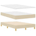 Pat cu arcuri cu pernă cu headboard Crem 120 x 200 cm țesătură - WALTI WALTI