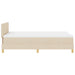 Pat cu arcuri cu pernă cu headboard Crem 120 x 200 cm țesătură - WALTI WALTI