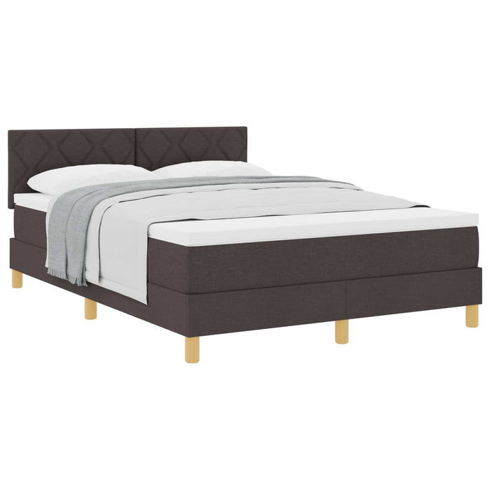Pat cu arcuri cu pernă Manual Maro închis 140 x 190 cm țesătură WALTI