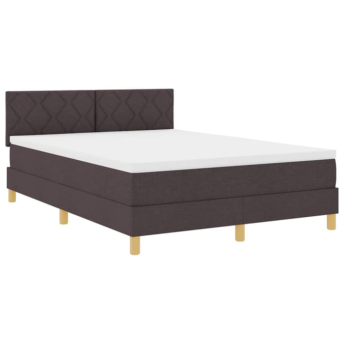 Pat cu arcuri cu pernă Manual Maro închis 140 x 190 cm țesătură WALTI