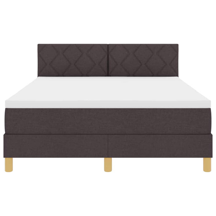 Pat cu arcuri cu pernă Manual Maro închis 140 x 190 cm țesătură WALTI