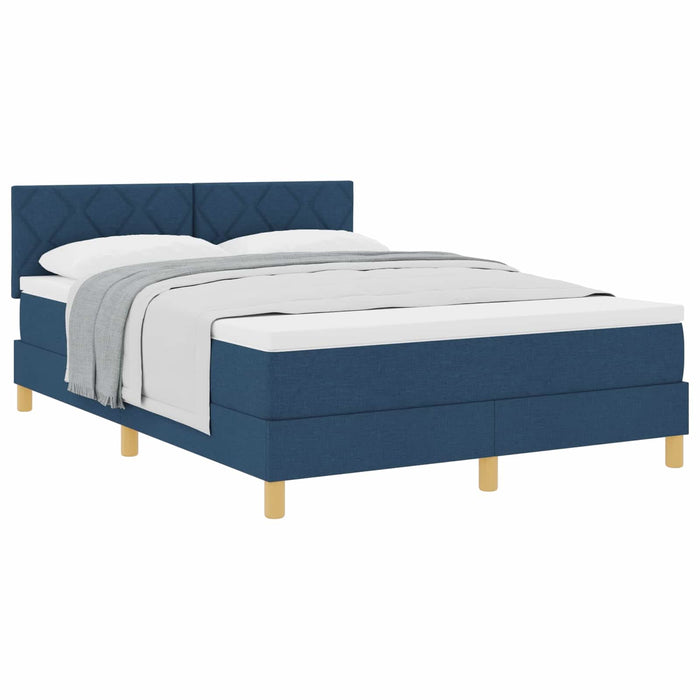 Pat cu arcuri cu pernă Manual albastru 140 x 190 cm țesătură WALTI