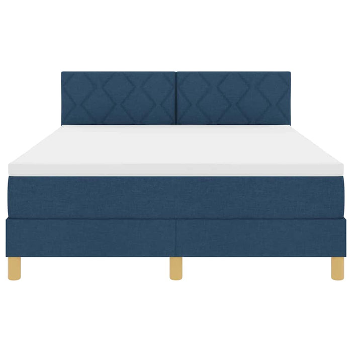 Pat cu arcuri cu pernă Manual albastru 140 x 190 cm țesătură WALTI