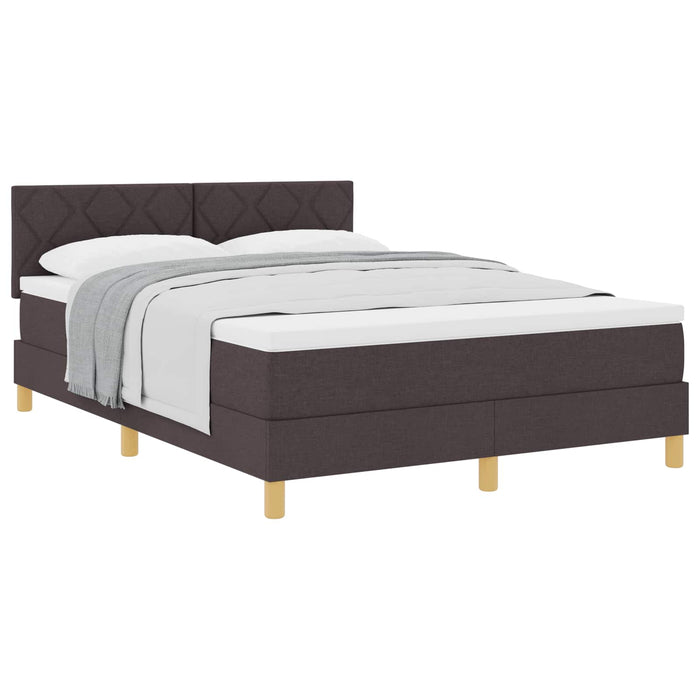 Pat cu arcuri cu pernă Manual Maro închis 140 x 200 cm țesătură WALTI