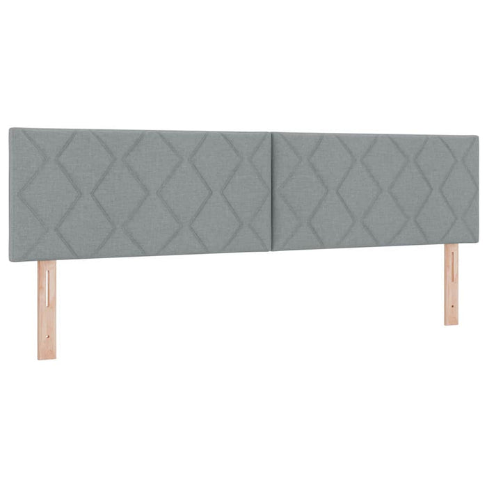 Pat cu arcuri cu pernă Manual Gri deschis 180 x 200 cm țesătură WALTI