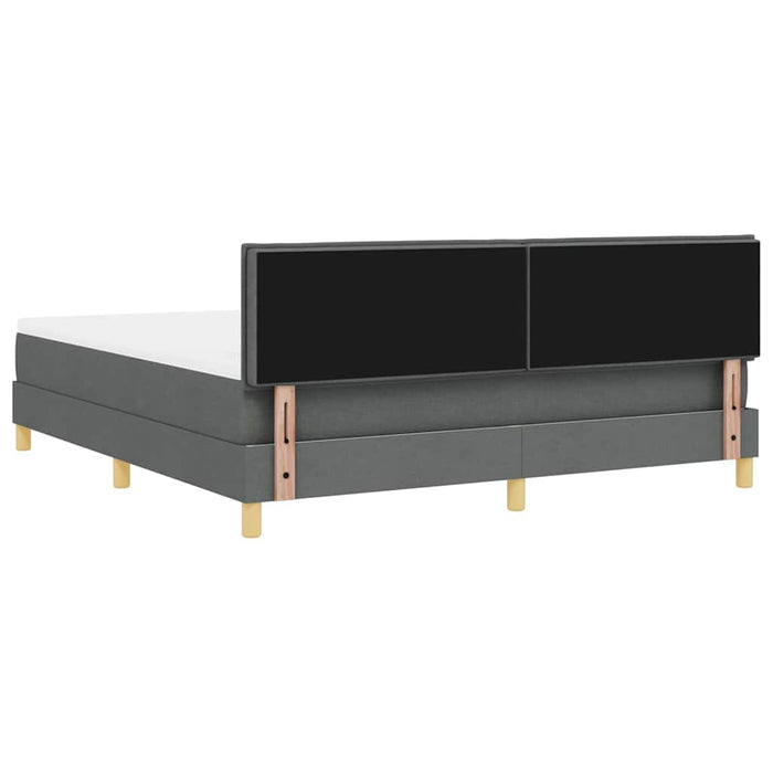 Pat cu arcuri cu pernă Manual Gri închis 180 x 200 cm țesătură WALTI