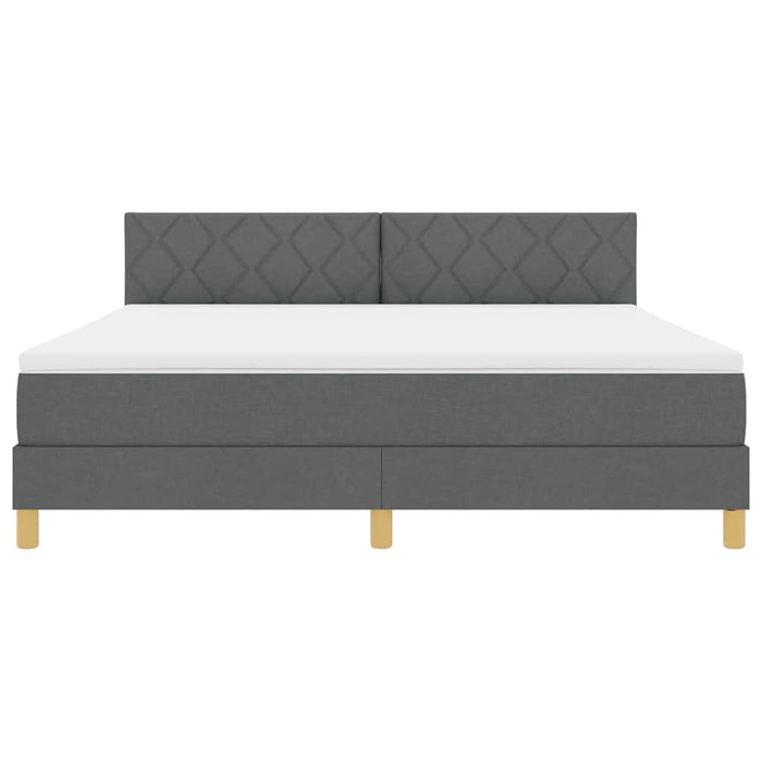 Pat cu arcuri cu pernă Manual Gri închis 180 x 200 cm țesătură WALTI