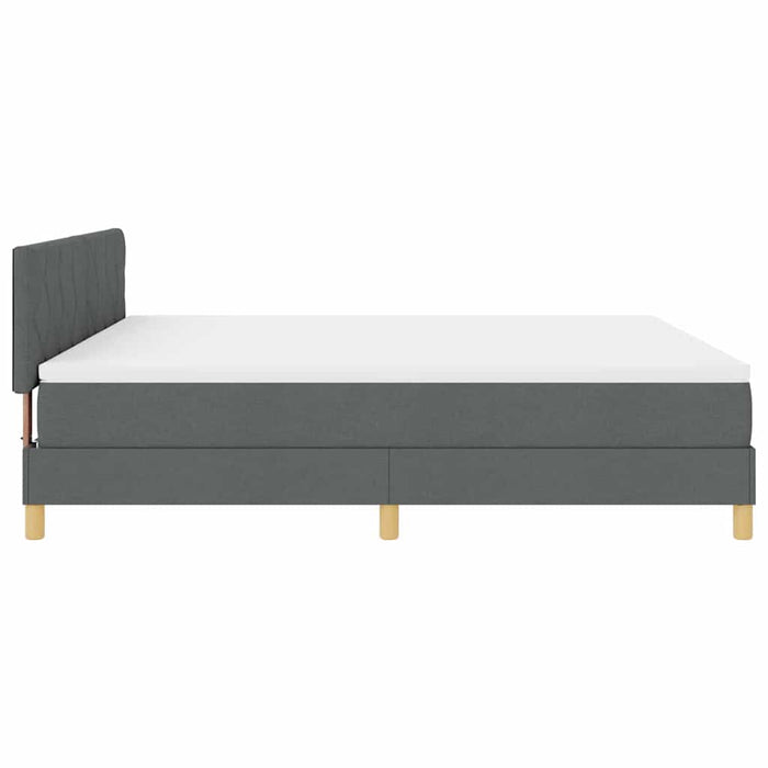 Pat cu arcuri cu pernă Manual Gri închis 180 x 200 cm țesătură WALTI