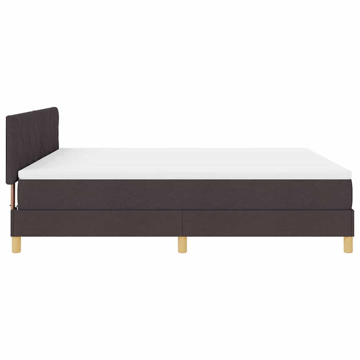 Pat cu arcuri cu pernă Manual Maro închis 180 x 200 cm țesătură - WALTI WALTI