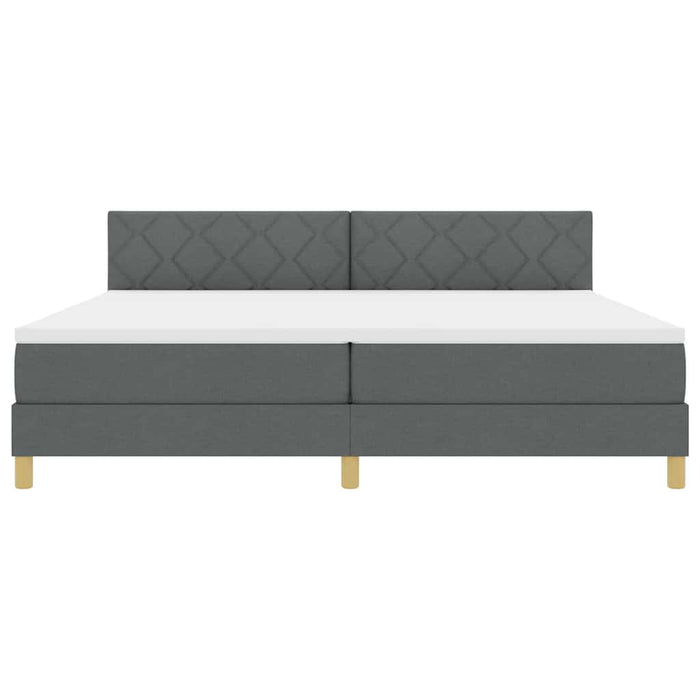 Pat cu arcuri cu pernă Manual Gri închis 200 x 200 cm țesătură - WALTI WALTI
