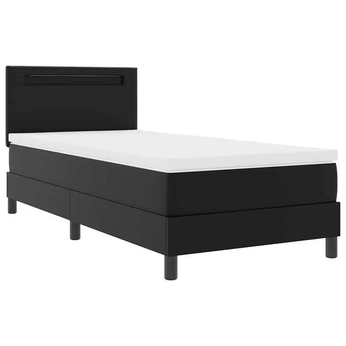 Cadru de Pat cu Saltea Negru 90 x 190 cm Piele artificială - WALTI WALTI