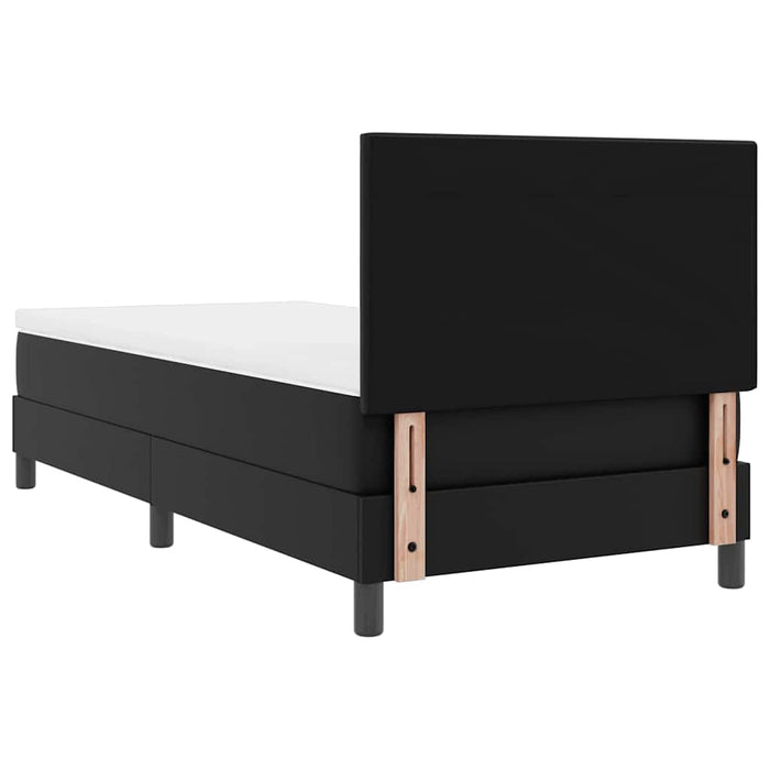Cadru de Pat cu Saltea Negru 90 x 190 cm Piele artificială - WALTI WALTI