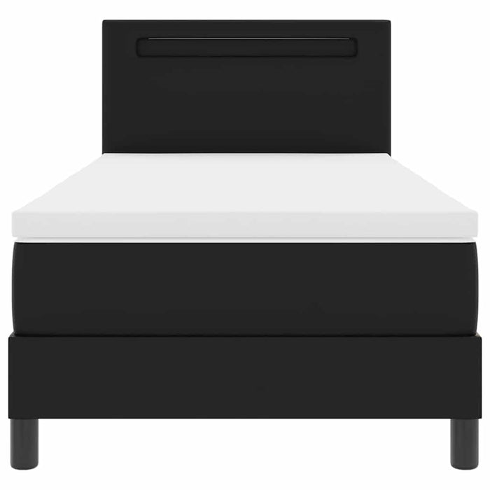 Cadru de Pat cu Saltea Negru 90 x 190 cm Piele artificială - WALTI WALTI