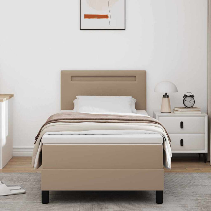 Cadru de pat cu saltea Cappuccino 90 x 190 cm Piele artificială - WALTI WALTI