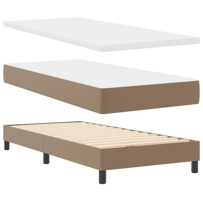 Cadru de pat cu saltea Cappuccino 90 x 190 cm Piele artificială - WALTI WALTI