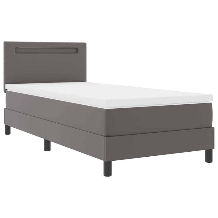 Pat cu arcuri cu saltea Gri și alb 90 x 200 cm - WALTI WALTI