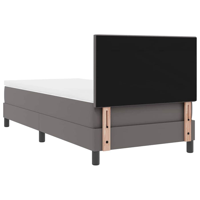 Pat cu arcuri cu saltea Gri și alb 90 x 200 cm - WALTI WALTI
