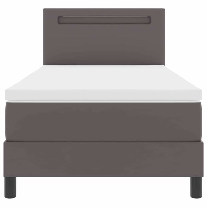 Pat cu arcuri cu saltea Gri și alb 90 x 200 cm - WALTI WALTI