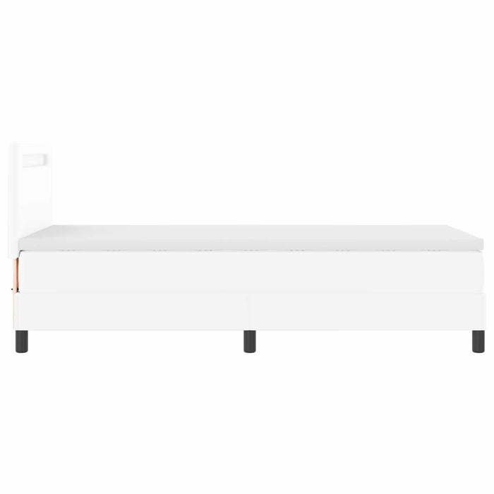 Pat cu arcuri cu benzi LED Alb 100 x 200 cm Piele artificială WALTI