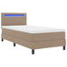 Pat cu arcuri Cappuccino 100 x 200 cm Piele artificială - WALTI WALTI