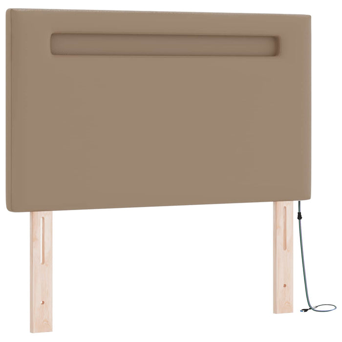 Pat cu arcuri Cappuccino 100 x 200 cm Piele artificială - WALTI WALTI