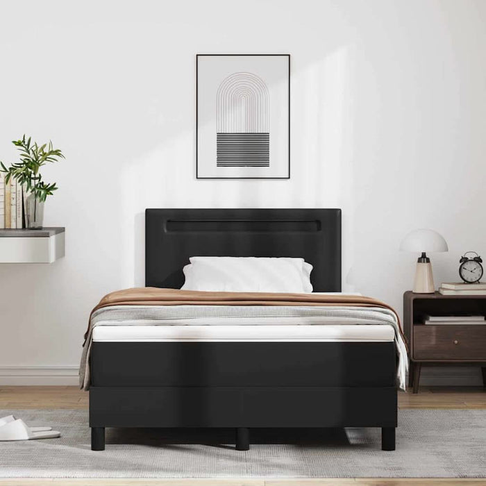 Cadru de Pat cu Saltea Negru 120 x 190 cm Piele artificială - WALTI WALTI