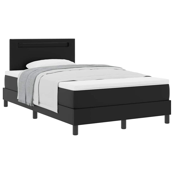 Cadru de Pat cu Saltea Negru 120 x 190 cm Piele artificială - WALTI WALTI