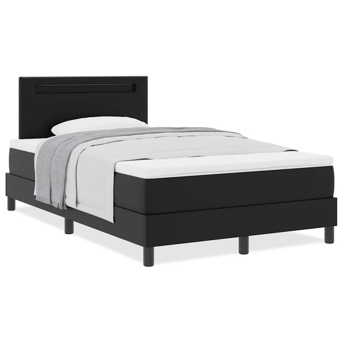 Cadru de Pat cu Saltea Negru 120 x 190 cm Piele artificială - WALTI WALTI