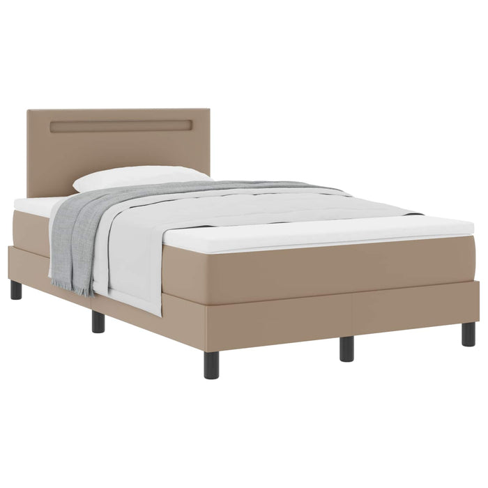 Pat cu arcuri Cappuccino 120 x 190 cm Piele artificială - WALTI WALTI