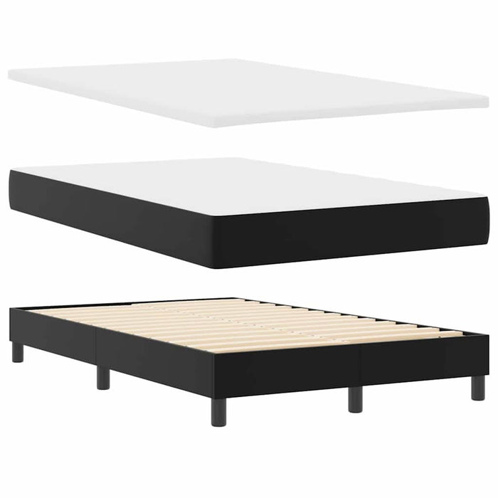 Cadru de Pat cu Saltea Negru 120 x 200 cm Piele artificială - WALTI WALTI