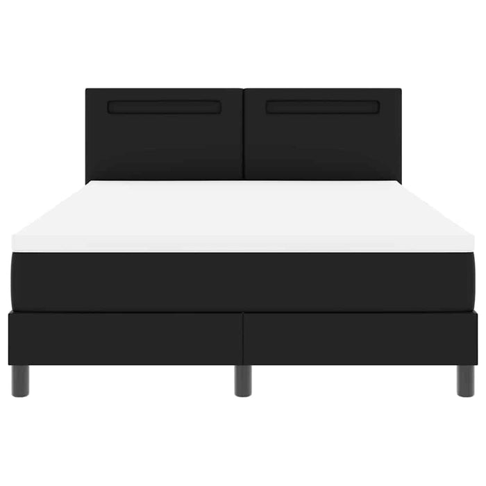 Cadru de Pat cu Saltea Negru 140 x 190 cm Piele artificială - WALTI WALTI