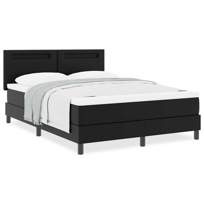 Cadru de Pat cu Saltea Negru 140 x 190 cm Piele artificială - WALTI WALTI