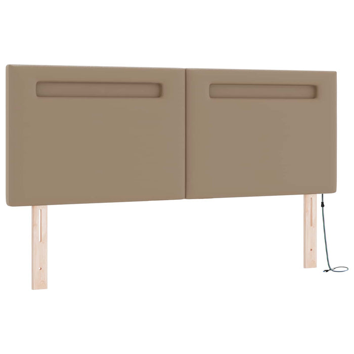Pat cu arcuri Cappuccino 140 x 190 cm Piele artificială WALTI