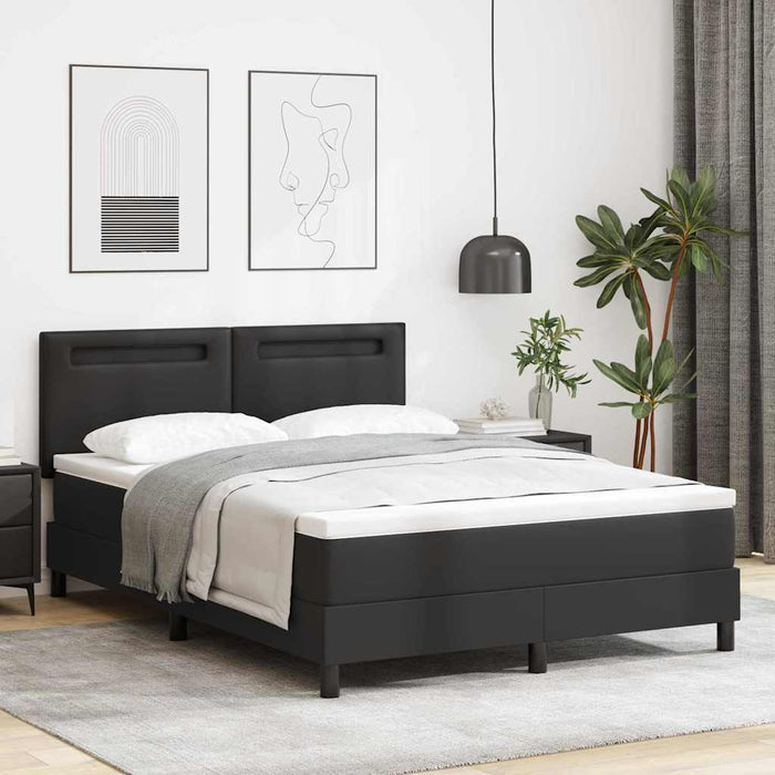 Cadru de Pat cu Saltea Negru 140 x 200 cm Piele artificială - WALTI WALTI