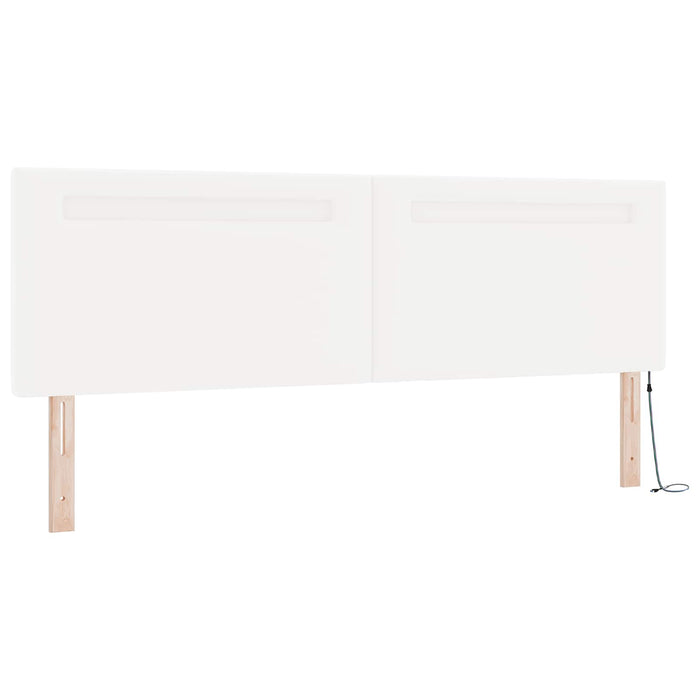 Pat cu arcuri cu saltea Alb 180 x 200 cm Piele artificială WALTI