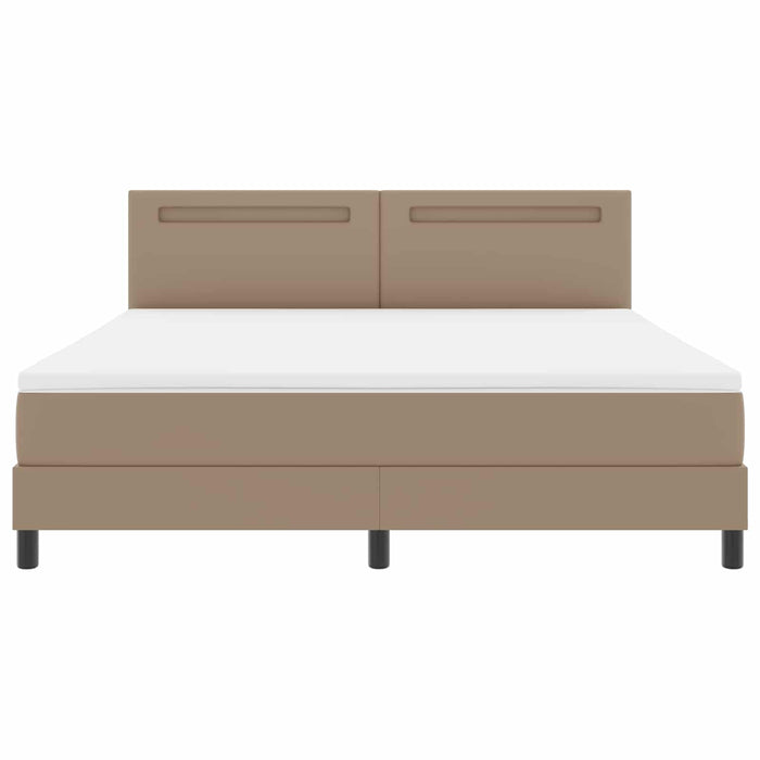 Pat cu arcuri Cappuccino 180 x 200 cm Piele artificială WALTI