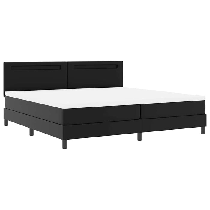 Cadru de Pat cu Saltea Negru 200 x 200 cm Piele artificială - WALTI WALTI