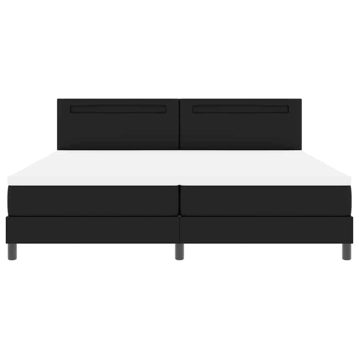 Cadru de Pat cu Saltea Negru 200 x 200 cm Piele artificială - WALTI WALTI