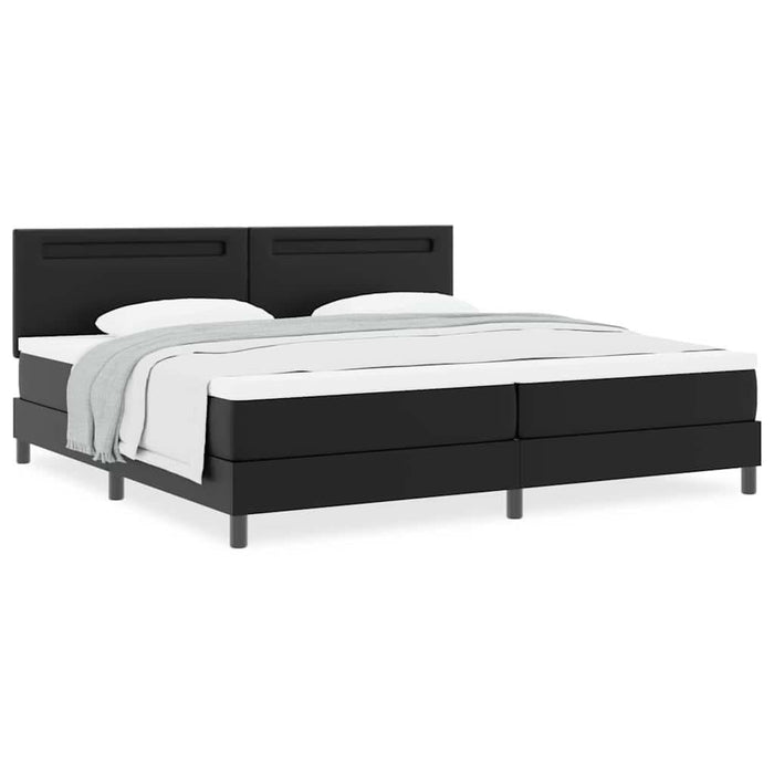 Cadru de Pat cu Saltea Negru 200 x 200 cm Piele artificială - WALTI WALTI