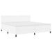 Cadru de Pat cu Saltea Alb 200 x 200 cm Piele artificială - WALTI WALTI