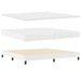 Cadru de Pat cu Saltea Alb 200 x 200 cm Piele artificială - WALTI WALTI