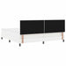 Cadru de Pat cu Saltea Alb 200 x 200 cm Piele artificială - WALTI WALTI