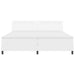 Cadru de Pat cu Saltea Alb 200 x 200 cm Piele artificială - WALTI WALTI