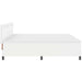 Cadru de Pat cu Saltea Alb 200 x 200 cm Piele artificială - WALTI WALTI