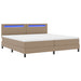Pat cu arcuri cu led Cappuccino 200 x 200 cm Piele artificială - WALTI WALTI