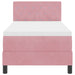 Pat cu arcuri cu saltea cu headboard Roz 80 x 200 cm Catifea - WALTI WALTI