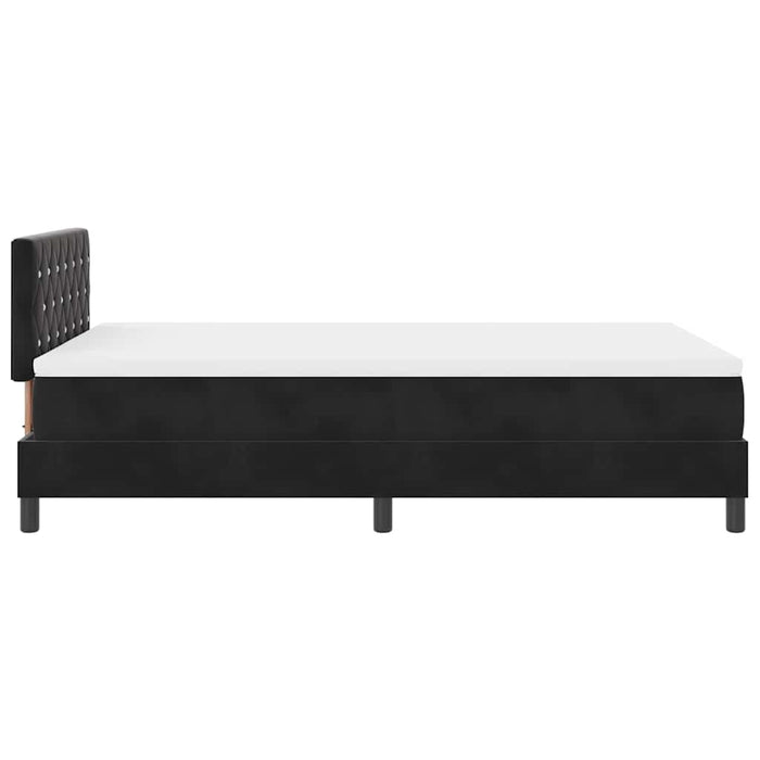 Pat cu arcuri cu saltea cu headboard Negru 120 x 200 cm Catifea - WALTI WALTI